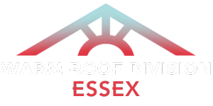 warm roof division essex logo red and white